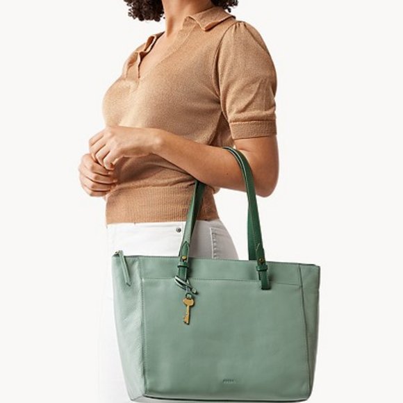 New Fossil Rachel Leather Tote - Picture 1 of 15